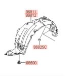 شلگیر جلو چپ هیوندای وراکروز ( IX55 ) H-86810-3J100